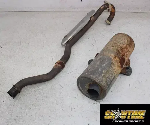 05 SUZUKI QUADSPORT LTZ250 EXHAUST PIPE MUFFLER SLIP ON CAN SILENCER HEADER