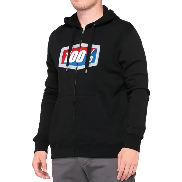 100% Official Fleece Men‘s Hoody Zip Sweatshirts