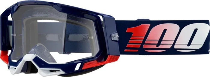 100% Racecraft 2 Republic Goggles with Clear Lens