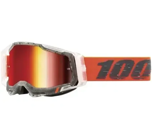 100% Racecraft 2 Schrute Mirror Red Lens Goggles Adult
