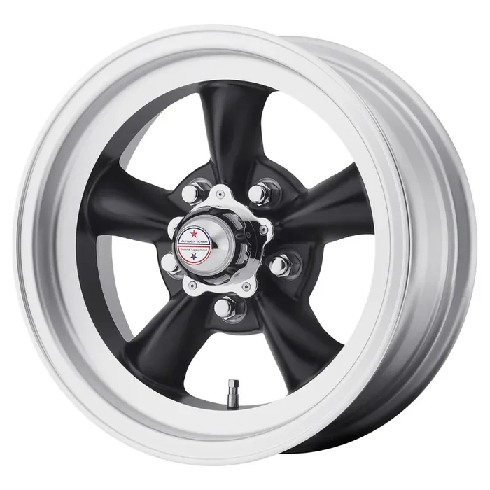 15×4.5 VN105 Torq Thrust D Satin Black/Machined 5×4.5 bolt 2.16″ back