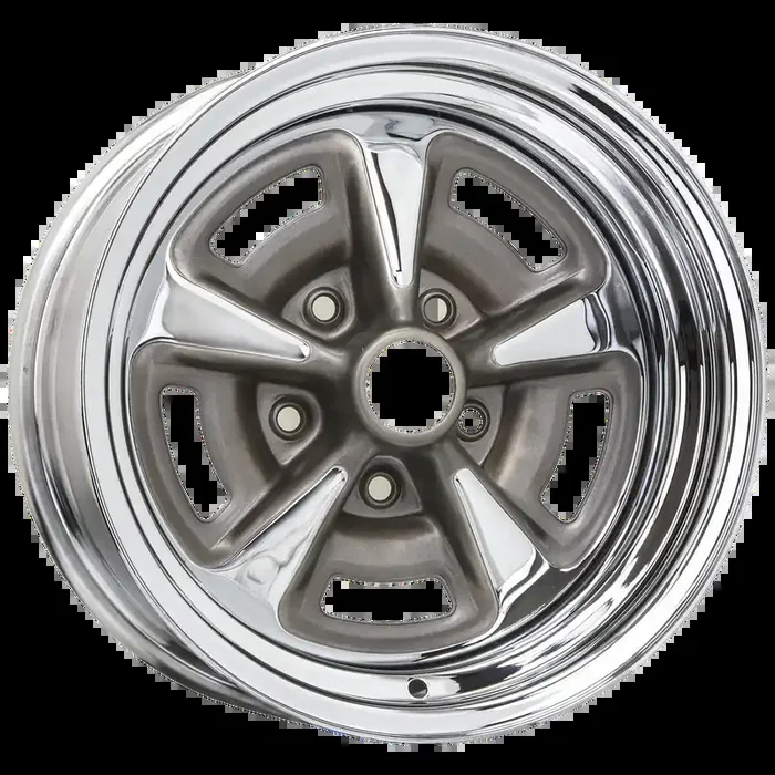 15×7 Pontiac Rallye II Chrome 5×4.75″ bolt 4″ backspace