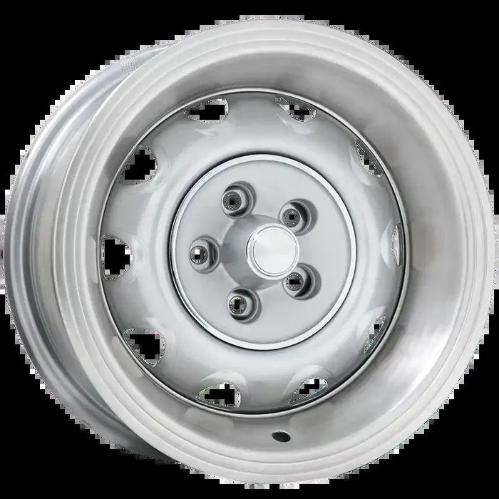 15×8 Chrysler Rallye Silver 5×4.5″ bolt 4.5″ backspace