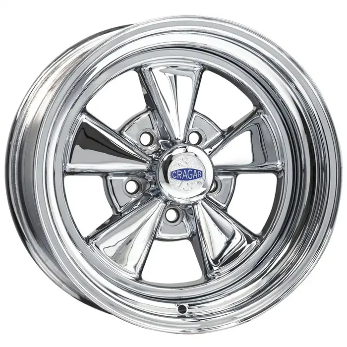 15×8 Cragar 61C SS 5×4.75″ bolt 4.25″ backspace