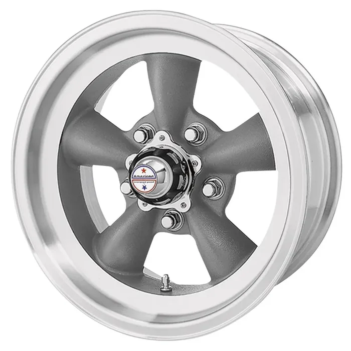 15X8.5 VN105 Torq Thrust D Gray/Machined 5×5 bolt 3.77″ back
