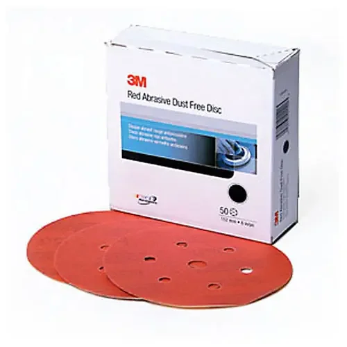 3M 6″ Red Abrasive Hookit Disc D/F, P320 Grade – 01140