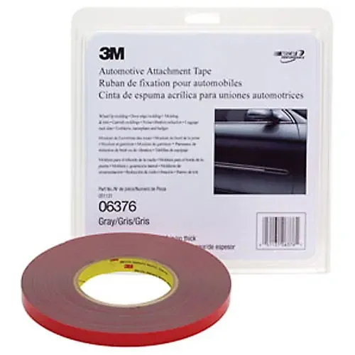 3M Automotive Attachment Tape, Gray, 1/4 in x 20 yd, 30 mil – 06376