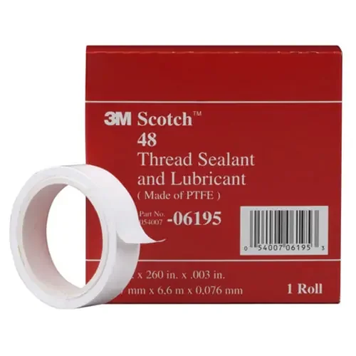3M Scotch® Thread Sealant and Lubricant Tape 48, 1/2″ x 260″ – 06195