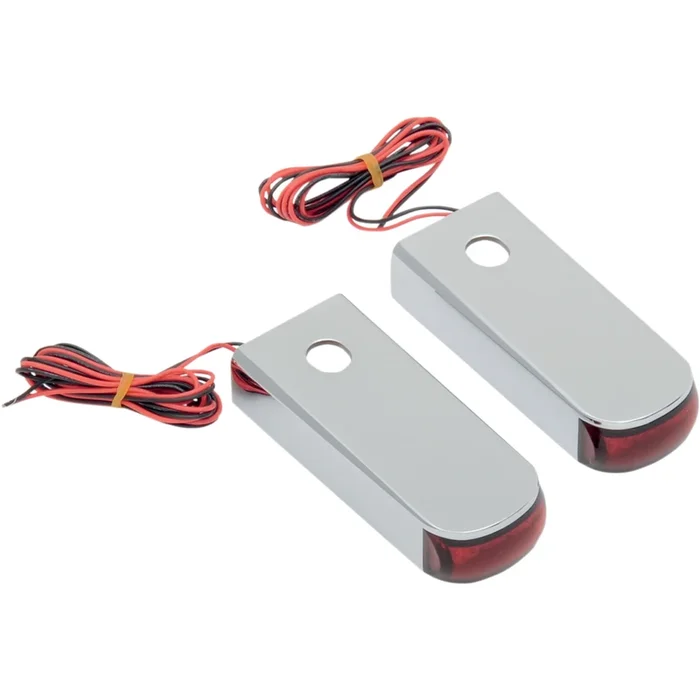 ALLOY ART 7806-1040 SSL-3 Fender Strut LED Marker Lights – Red/Red – Chrome