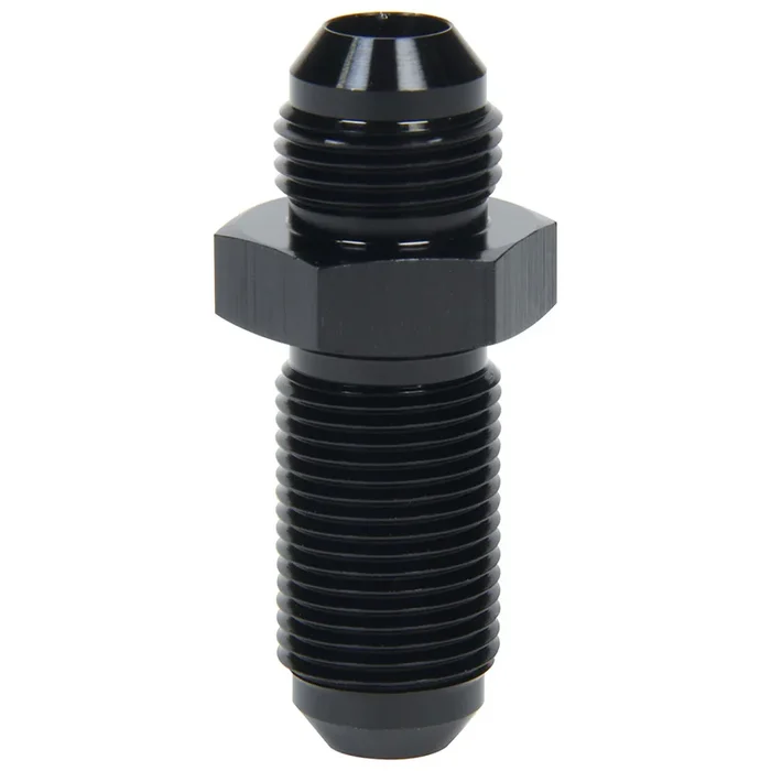 Allstar Performance Bulkhead – Straight – 12 AN Male to 12 AN Male Bulkhead – Black Anodize
