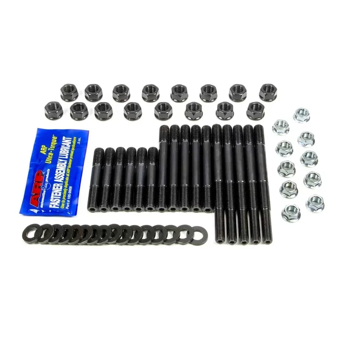 ARP Main Stud Kit – Hex Nuts – 4-Bolt Mains – Chromoly – Black Oxide – Windage Tray – Small Block Chevy