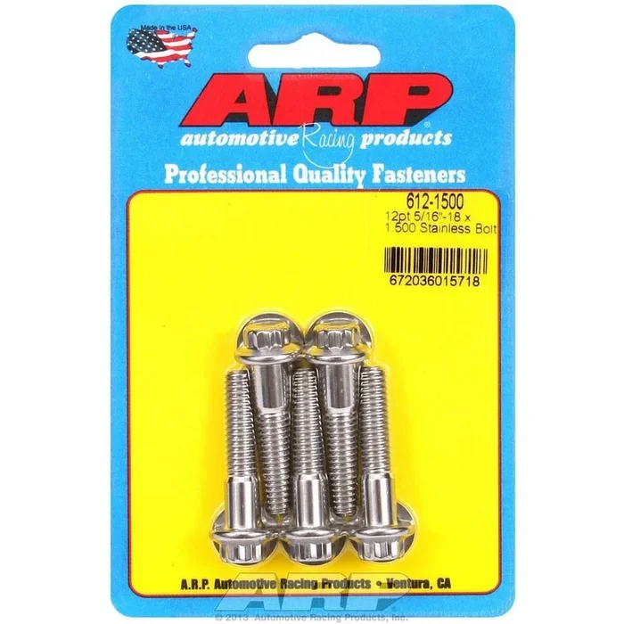 ARP Stainless Steel Bolt Kit – 12 Point (5) 5/16-18 x 1.500