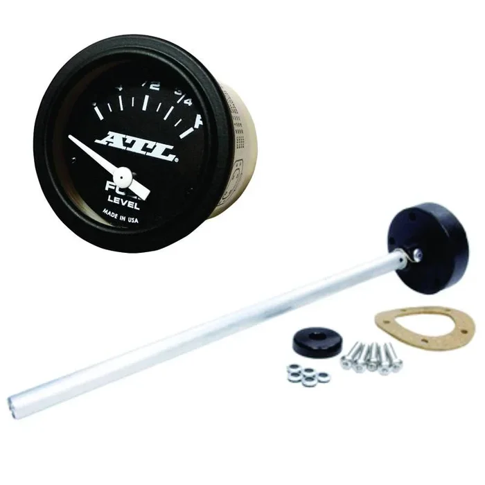 ATL Fuel Gauge Kit w/ Fuel Level Probe – 2-1/4 ” Diameter Gauge – 12 “-24 ” – 240-33 Ohm – 2 Terminal