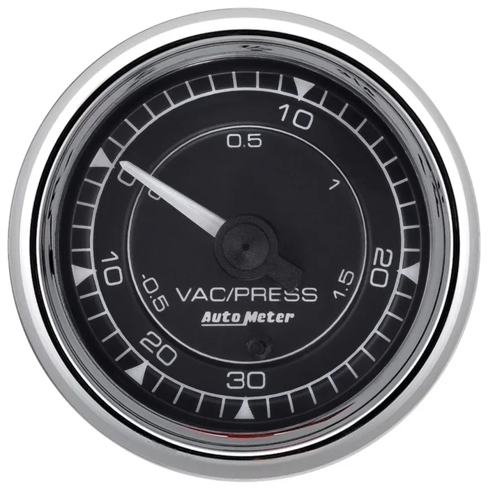 Auto Meter Chrono Series 0-30 psi Boost / Vacuum Gauge – 2-1/16 in Diameter – Black Face 9759