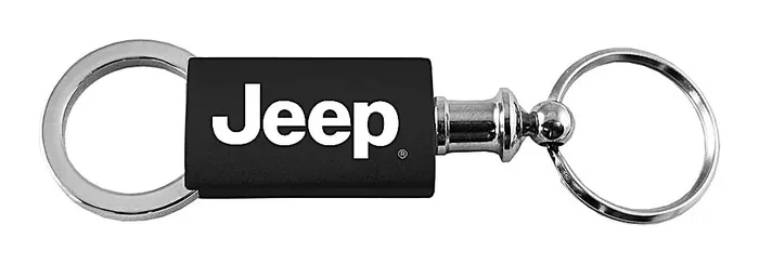 Automotive Gold Jeep Logo Anodized Aluminum Valet Keychain