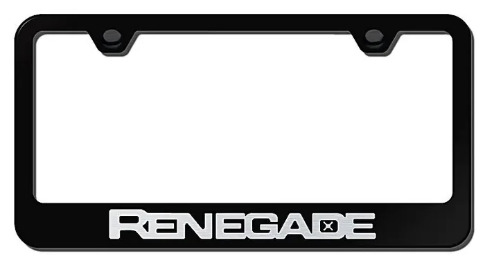Automotive Gold Laser Etched Renegade Logo License Plate Frame