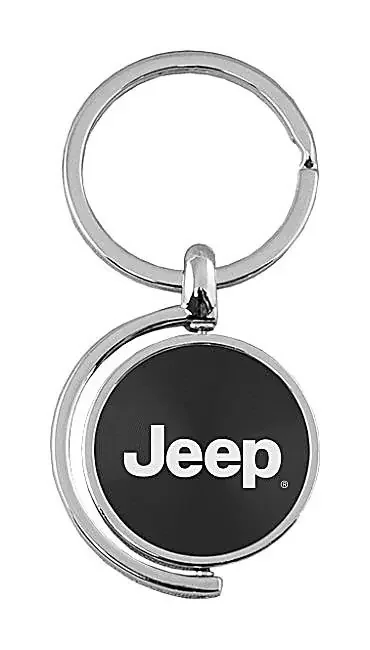 Automotive Gold Spinner Jeep Logo Keychain