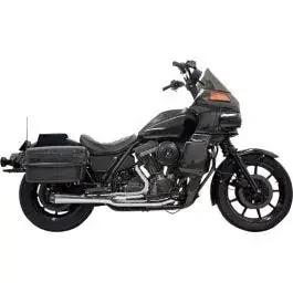 Bassani Chrome Road Rage 2 Into 1 Short Exhaust Harley FXR 84-00 w/ Boards