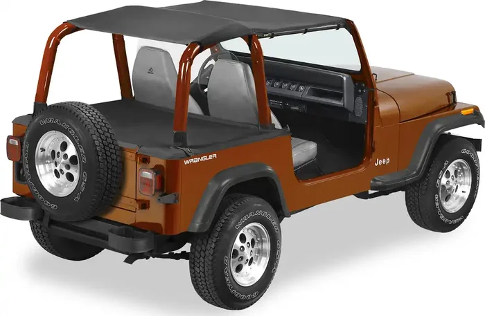 Bestop Safari Bikini, Duster & Windjammer Summer Combo for 92-95 Jeep Wrangler YJ with Factory Hardtop