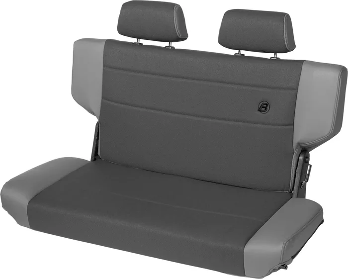 Bestop TrailMax II Fold & Tumble Rear Bench Seat in Fabric for 97-06 Jeep Wrangler TJ
