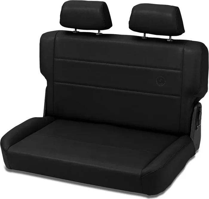 Bestop TrailMax II Fold & Tumble Rear Bench Seat in Vinyl for 55-95 Jeep CJ5, CJ6, CJ7, CJ8 Scrambler & Wrangler YJ