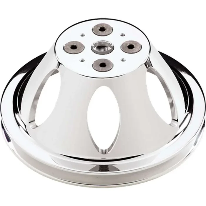 Billet Specialties Polished SB Chevy Single Groove Water Pump Pulley – SB Chevy – Short Water Pump