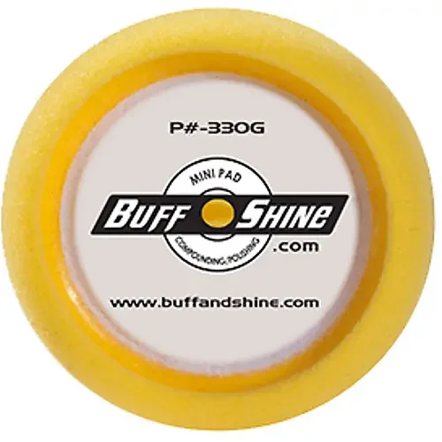 Buff & Shine 3″ Yellow Foam Grip Buffing Pad 2-Pak – 330G