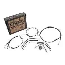 Burly Brand B30-1106 Black Vinyl Cable Line Kit 12″ Apes Harley Sportster 14-Up