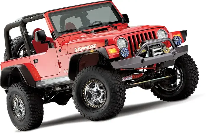 Bushwacker 10920-07 Flat Style Flares for 97-06 Jeep Wrangler TJ