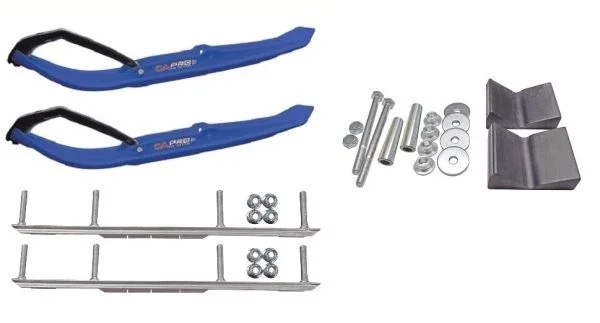 C&A Pro Blue MTX Snowmobile Skis w/ 6″ Shaper Bars Complete Kit Arctic Cat 2016+ Procross & Proclimb M Series