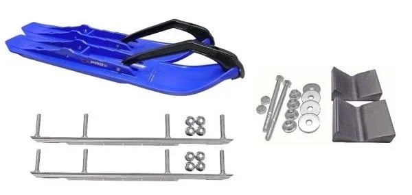 C&A Pro Blue XCS Snowmobile Skis w/ 9″ Shaper Bars Complete Kit Yamaha 2014 & Newer Viper