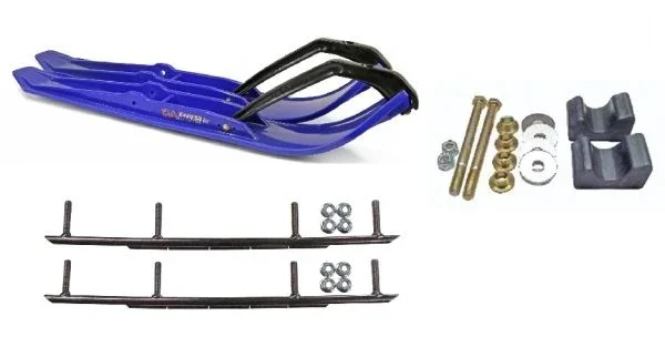 C&A Pro Blue XPT Snowmobile Skis w/ 10″ Round Bars Complete Kit Arctic Cat 2009 and ALL 2010-11