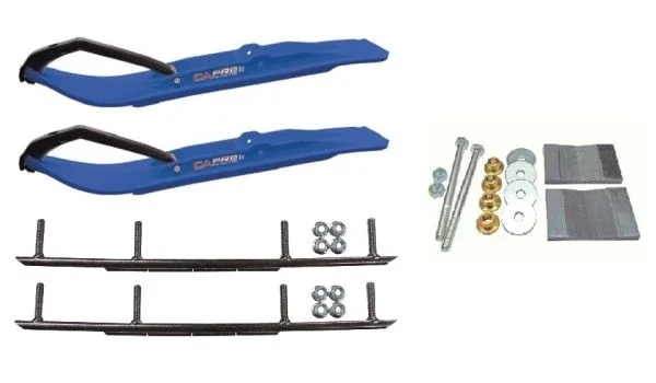 C&A Pro Blue XT Snowmobile Skis w/ 8″ Round Bars Complete Kit Yamaha Old Phazer Strut Suspension