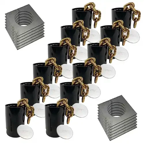 CHAMP® Floor Anchor Pot and Instant Floor Plate for New Floors – 12 Each