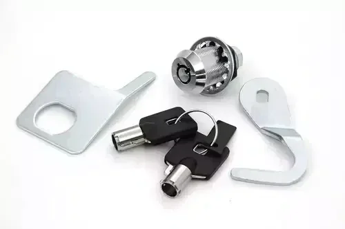 Chrome Saddlebag Lock and Key Kit fits Harley Davidson 49-1006