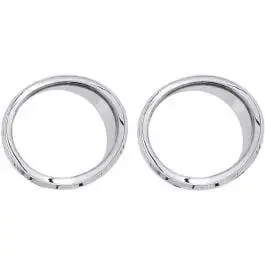 Ciro Chrome Non LED Front Speaker Bezels Accents for Harley Batwing FLH/T 14-16