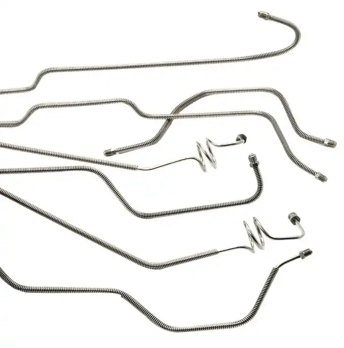 Classic Tube JE1051 Pre-Formed Stainless Steel Brake Line Kit for 97-06 Jeep Wrangler TJ with Dana 35 Rear Axle, Drum Brakes & with ABS