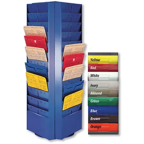 Colored Rotating Racks – 54 Pocket (3 Sided)