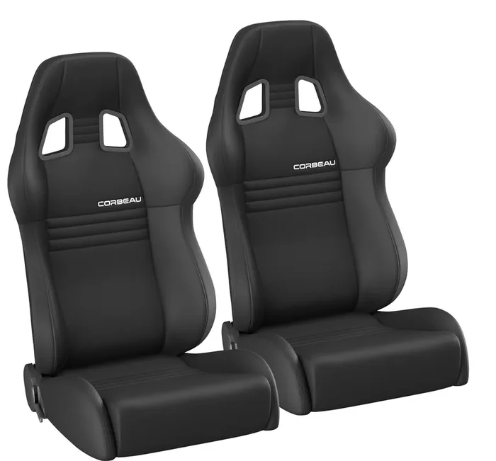 Corbeau A4 Wide Reclining Racing Seat Pair for 76-18 Jeep CJ-7, Wrangler YJ, TJ, JK & Unlimited
