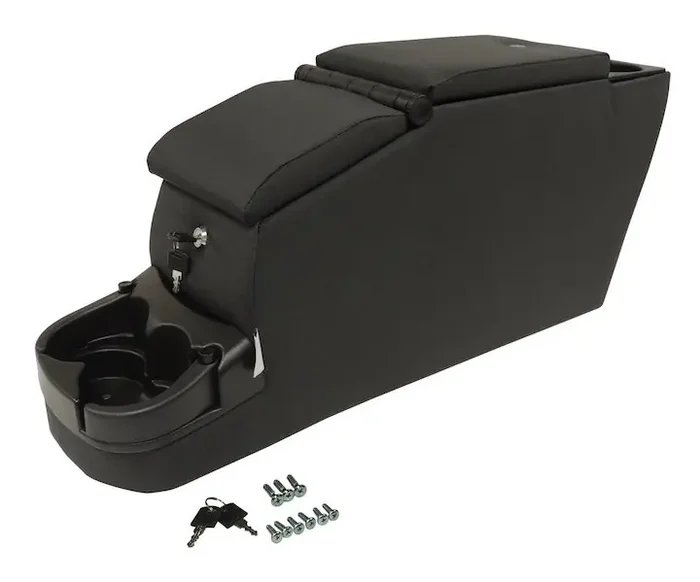 Crown Automotive RT27047 Black Denim Locking Center Console for 76-95 Jeep CJ Series & Wrangler YJ