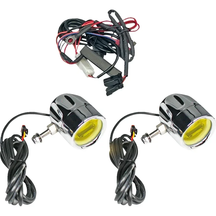 CUSTOM DYNAMICS 2001-2585 PB-FOG-UNV-YC ProBEAM® LED Halo Fog Lights Fog Light – Chrome – Yellow Lens – Universal