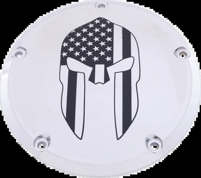 Custom Engraving 563-05081 PATR20-46 7 M8 FLT/FLH DERBY COVER SPARTAN CHROME