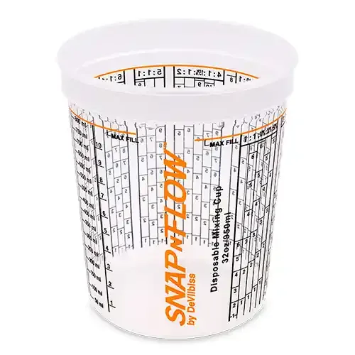 DeVilbiss SNAP N FLOW™ 32 oz Disposable Cup System – Large Jobs