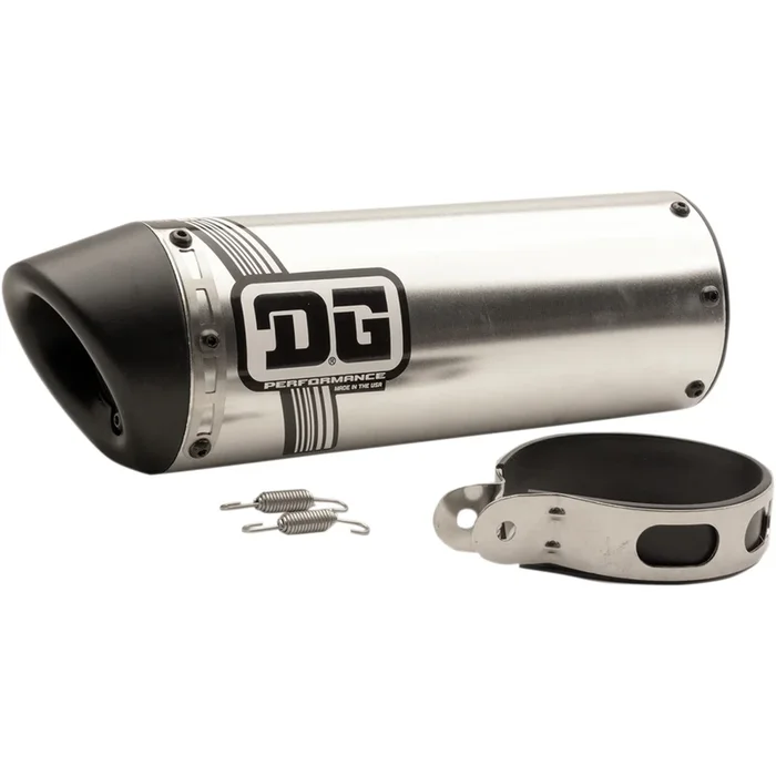 DG PERFORMANCE 1821-1809 071-9000 Universal 4-Stroke Muffler Universal Slip-On Exhaust – V2
