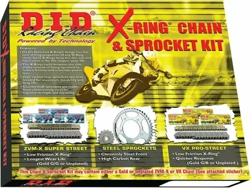 DID VX Pro-Street X-Ring 525 Chain/Sprocket Kit (16/45) 2001-05 Suzuki GSX-R600