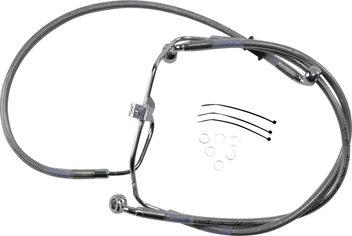 Drag specialties Brake Line – +2″ – Stainless Steel – FXDF ’08-’17 2008-2017 Harley Davidson FXDF Fat Bob
