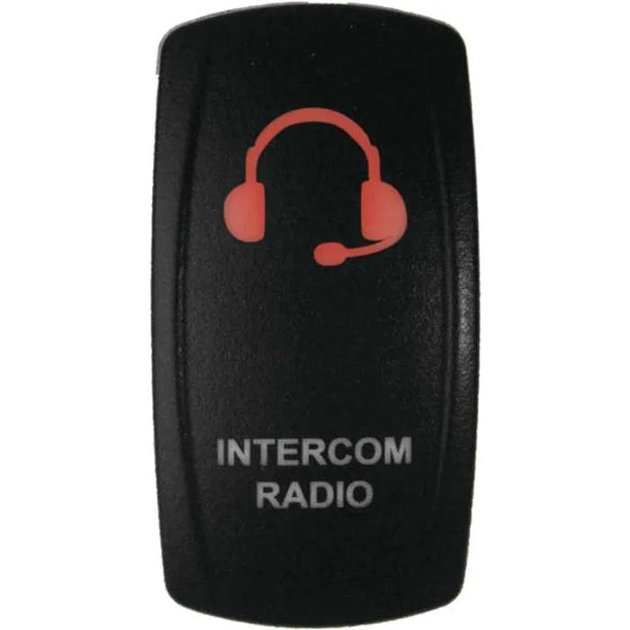 DragonFire Racing Laser-Etched Dual LED Switches Intercom Radio On/Off – Red 04-0127