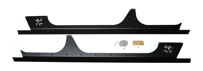 EVO Manufacturing EVO-1047-4DBT Rock Skins in Black Powder Coat for 07-18 Jeep Wrangler Unlimited JK 4 Door