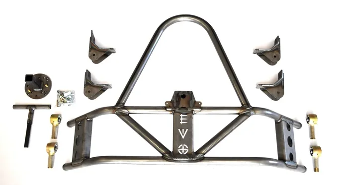 EVO Manufacturing EVO-1069 Rear Tire Carrier in Raw Steel for 07-18 Jeep Wrangler JK