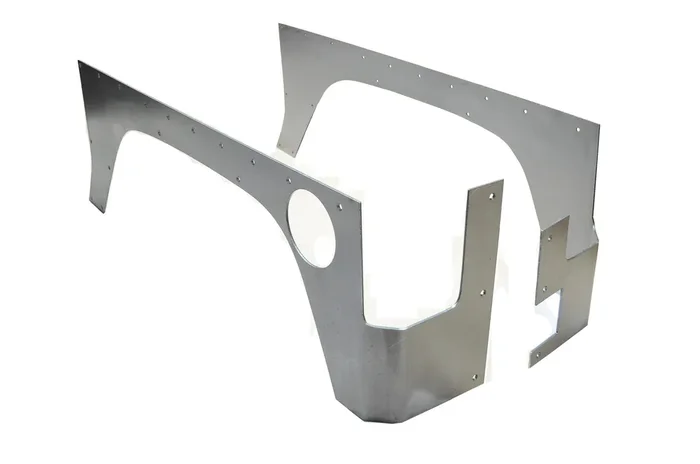 EVO Manufacturing EVO-1070-2DAL Raw Steel Rear Rockskin Corners for 07-18 Jeep Wrangler JK 2 Door